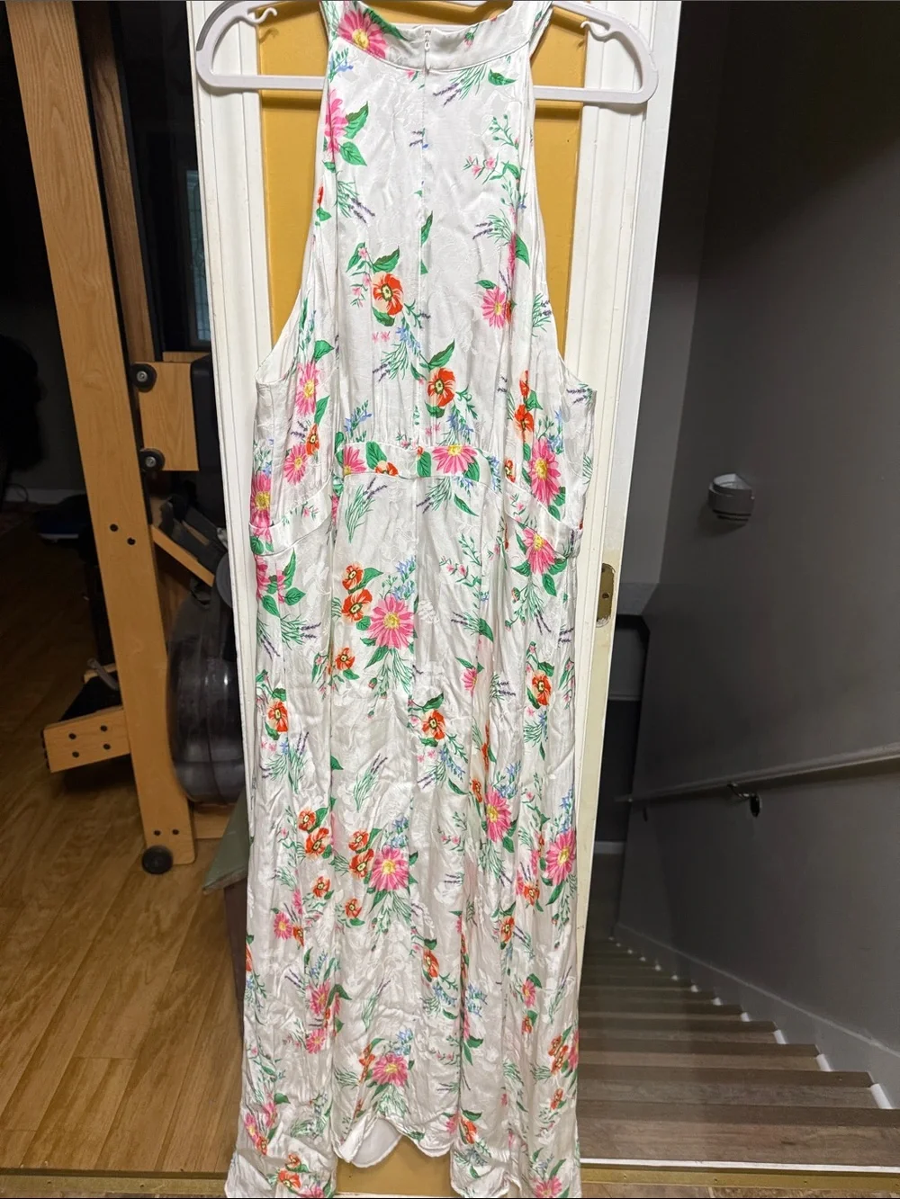 LOFT Light Pink Floral print maxi dress - Picture 4 of 7